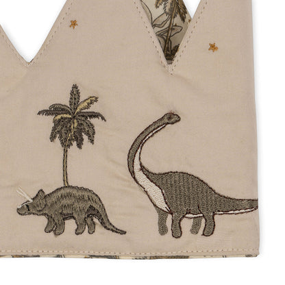 Konges Sløjd Birthday crown, stoffkrone m. filttal, Dino - 1-10 år