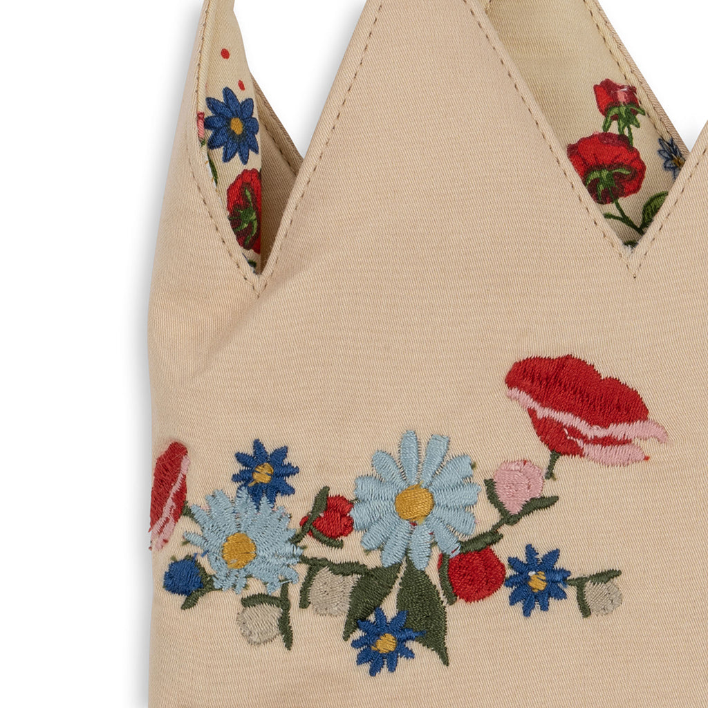 Konges Sløjd Birthday crown, stoffkrone m. filttal, Flower - 1-10 år