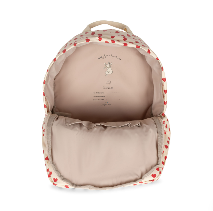 Konges Sløjd Rainy ryggsekk Junior, Coeur rouge