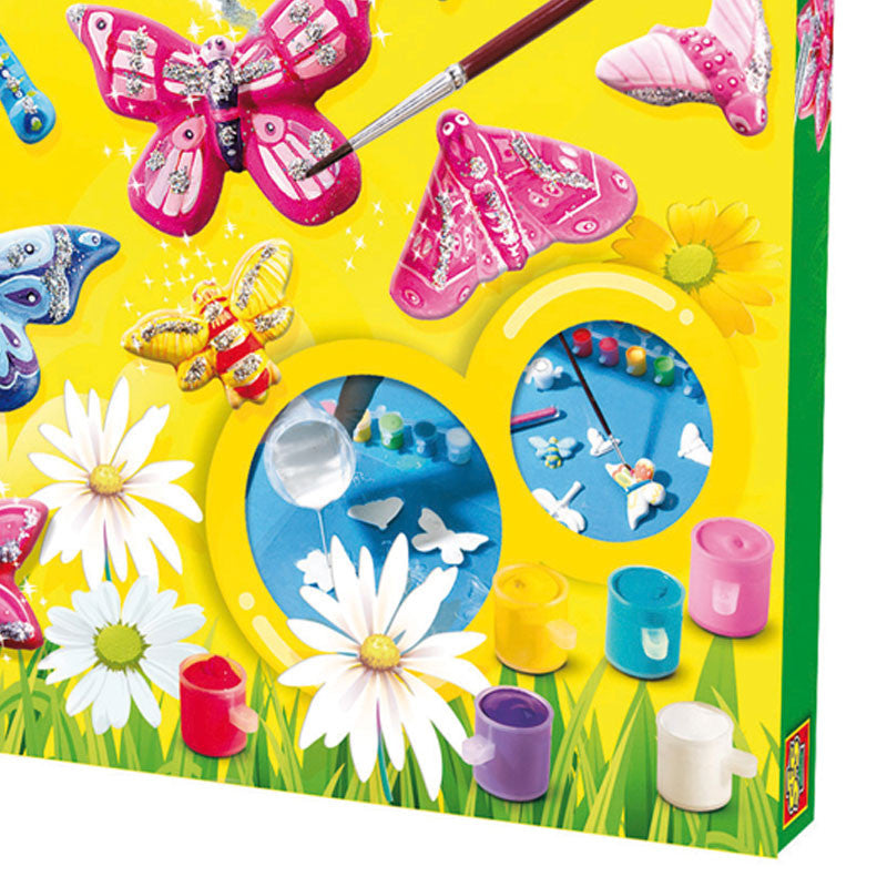 Kreativ eske - støp sommerfugler m glitter