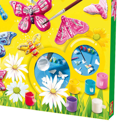 Kreativ eske - støp sommerfugler m glitter