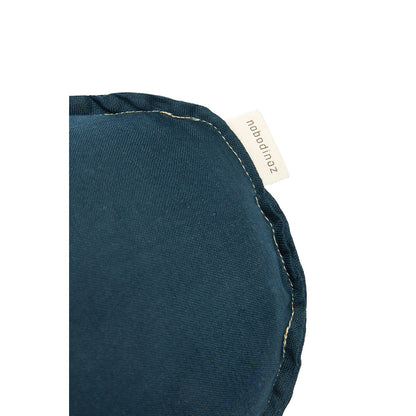 Nobodinoz skypute, vasket fransk lin, fuglebroderi - Deep blue