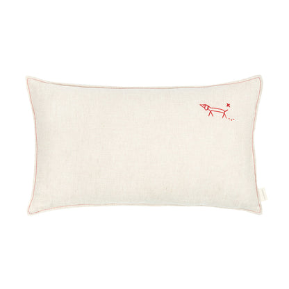 Nobodinoz pude vasket fransk hør 50 x 30 cm beige