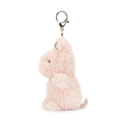 Jellycat Little Pig anheng til veske, 17 cm