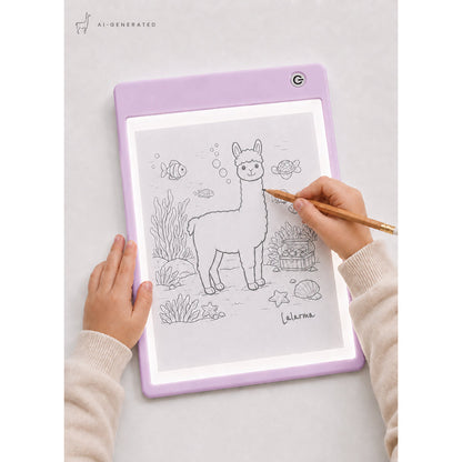Lalarma Sketch lightpad, tegn og fargelegg – lilla