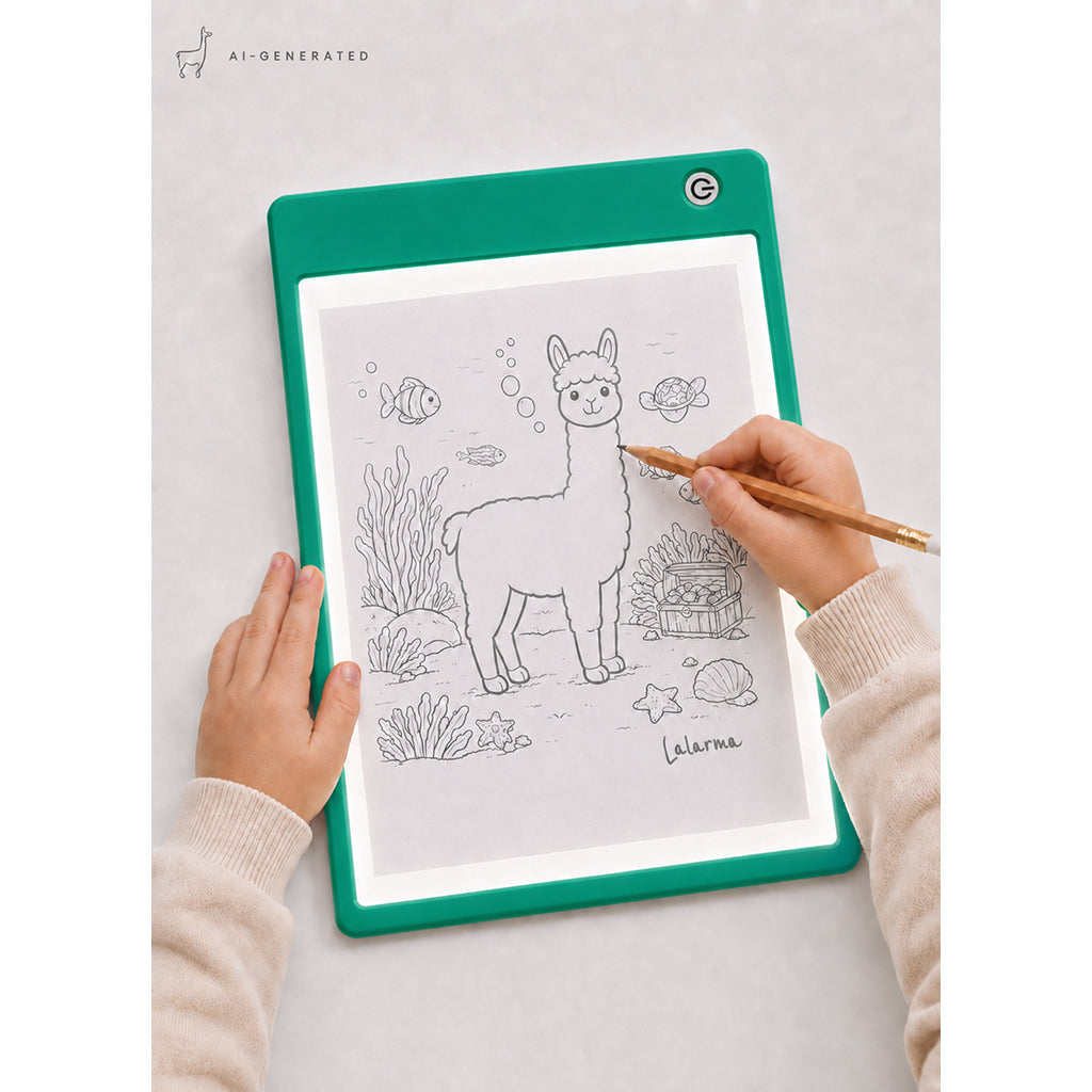 Lalarma Sketch lightpad, tegn og fargelegg – Green