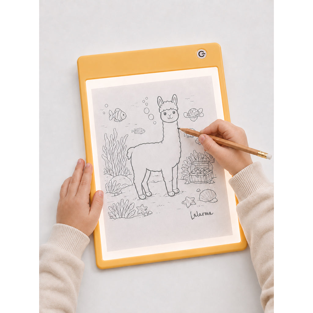 Lalarma Sketch lightpad, tegn og fargelegg – gul