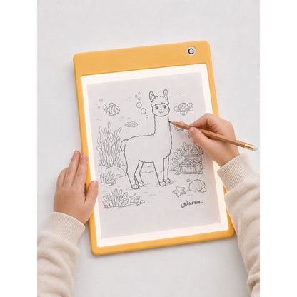 Lalarma Sketch lightpad, tegn og fargelegg – gul