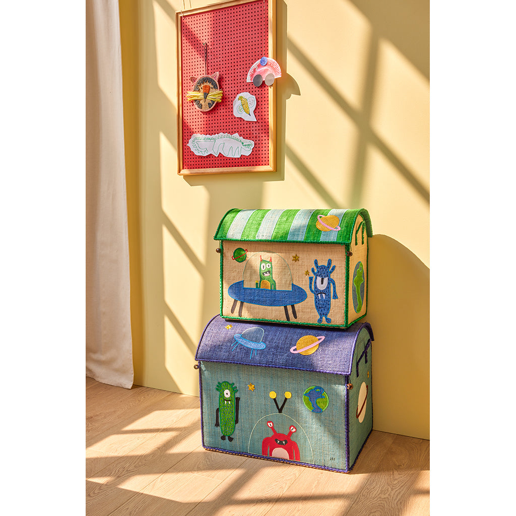 Rice kurvhus for oppbevaring, Monster-tema