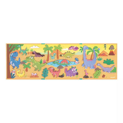 Janod magnetbok, 30 stk. Dinosaur