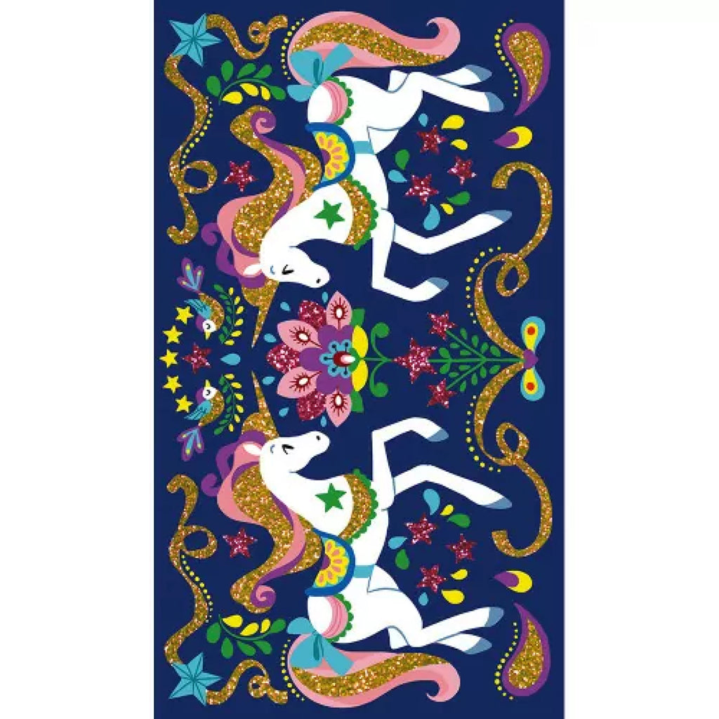 Janod kreativ eske, glimmermotiver - Enhjørninger