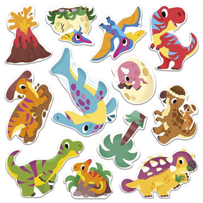 Janod Gjenbrukbare Tykke Stickers, Dinosaur