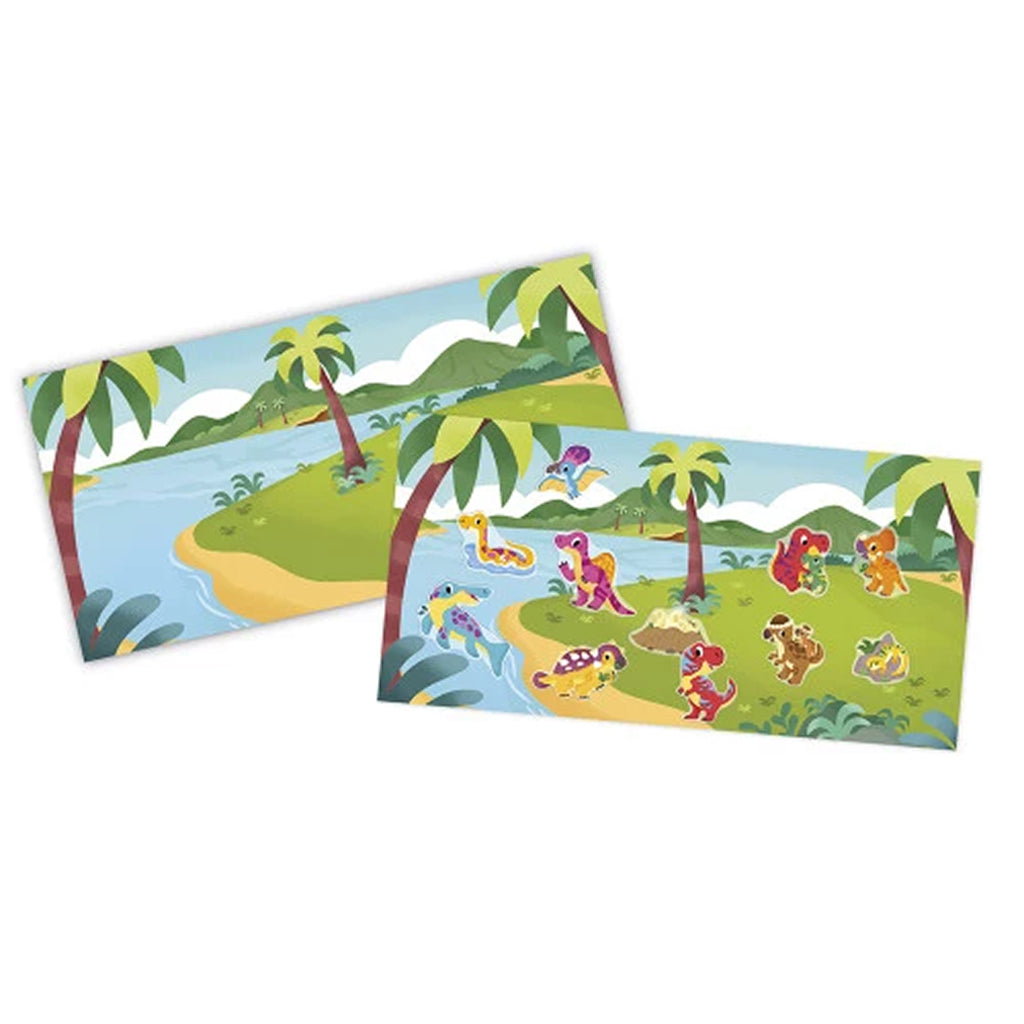 Janod Gjenbrukbare Tykke Stickers, Dinosaur