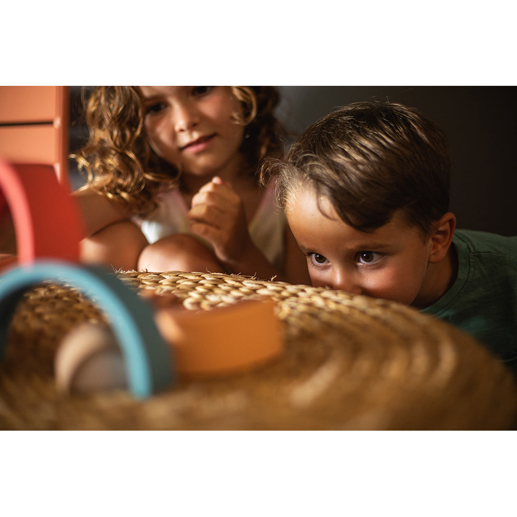 Little L, Babyleker i silikon, Regnbue - Brune og grønne nyanser