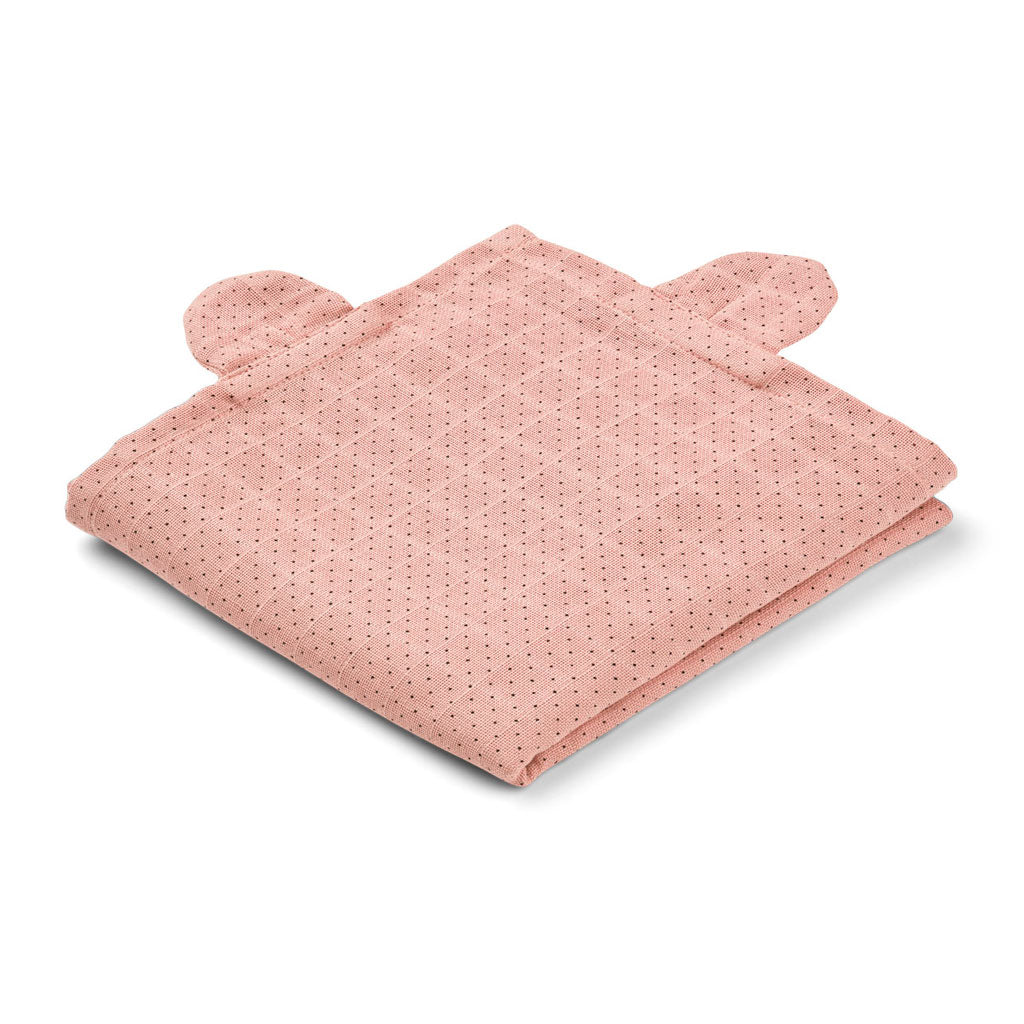 Liewood Hannah musselinkluter, økologisk, 2 stk. - Mr Bear rose