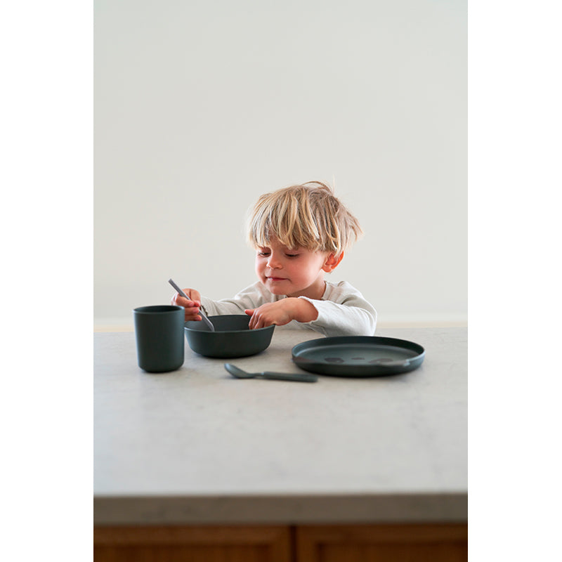 Liewood Barneservise i bambus, sett m. 4 stk. - Panda hunter green