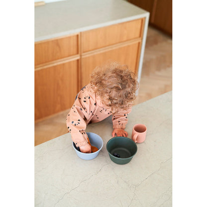 Liewood Greta bambusskål, sett m. 6 stk. - Hunter green mix