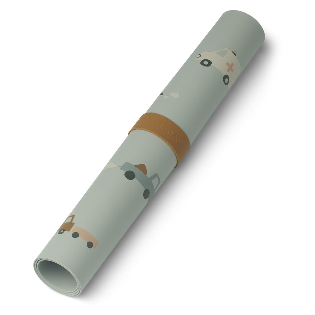 Liewood Jude spisebrikke - Vehicles, dove blue mix