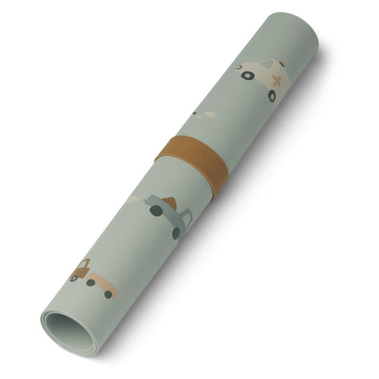 Liewood Jude spisebrikke - Vehicles, dove blue mix