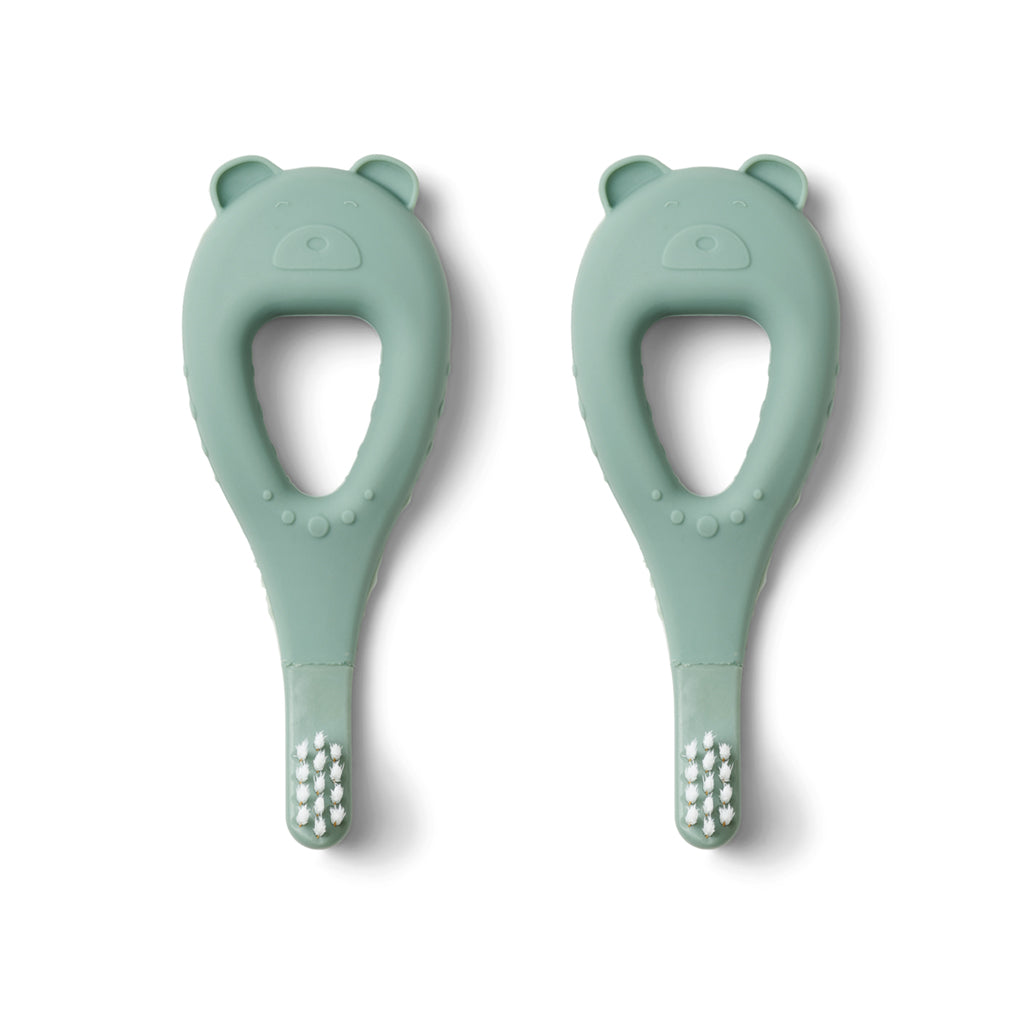 Liewood Janelle Bear baby tannbørste, 2-pakning, Peppermint