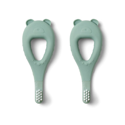 Liewood Janelle Bear baby tannbørste, 2-pakning, Peppermint