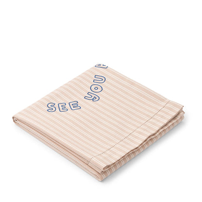 Liewood Paige strandhåndkle, Stripe Sorbet rose / Creme de la creme