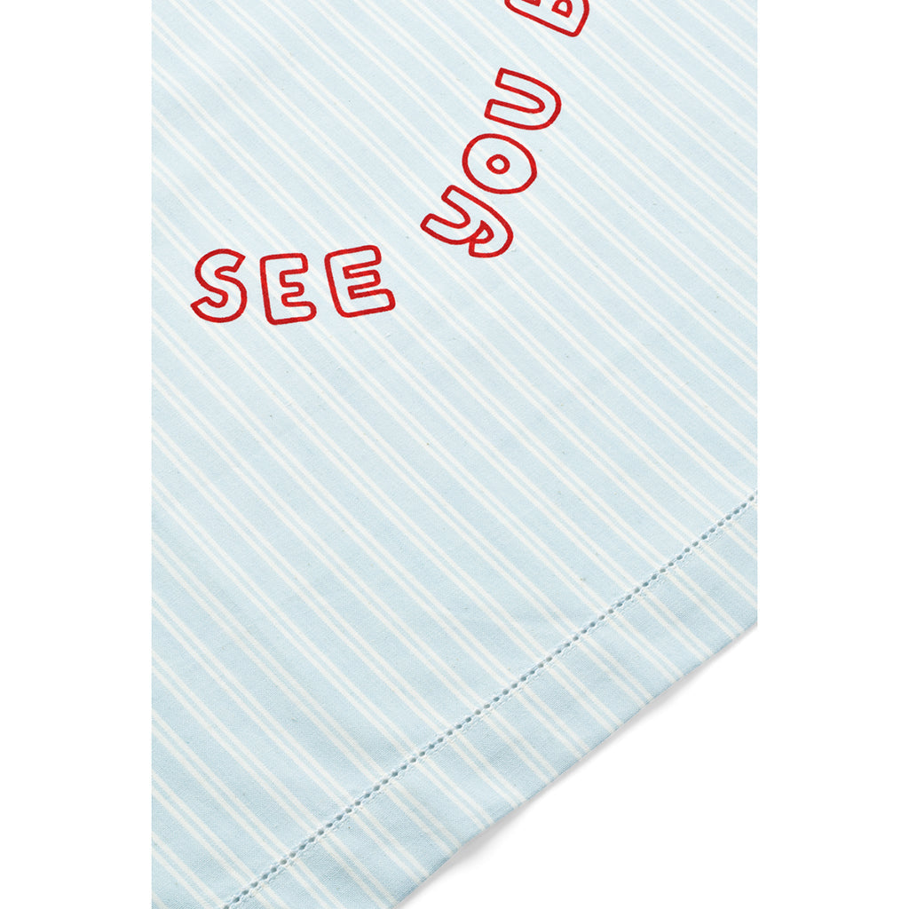 Liewood Paige strandhåndkle, Stripe Pure sky / Creme de la creme