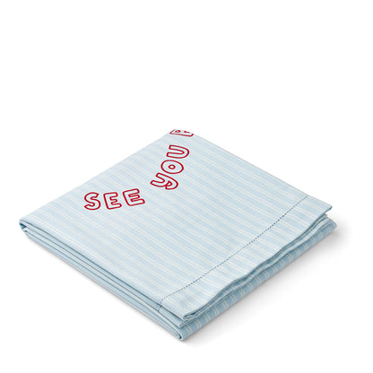 Liewood Paige strandhåndkle, Stripe Pure sky / Creme de la creme