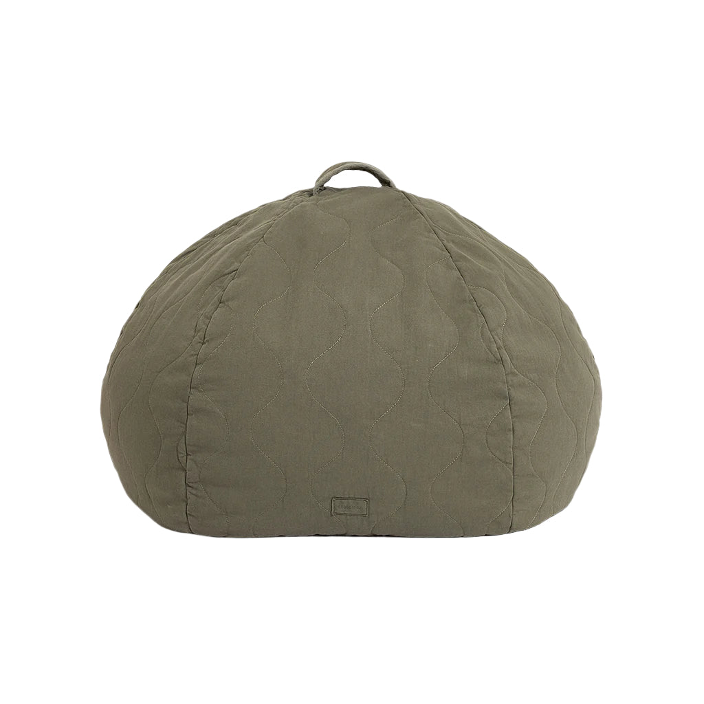 Nobodinoz quiltet rund sekkepuff, Landscape - Vetiver