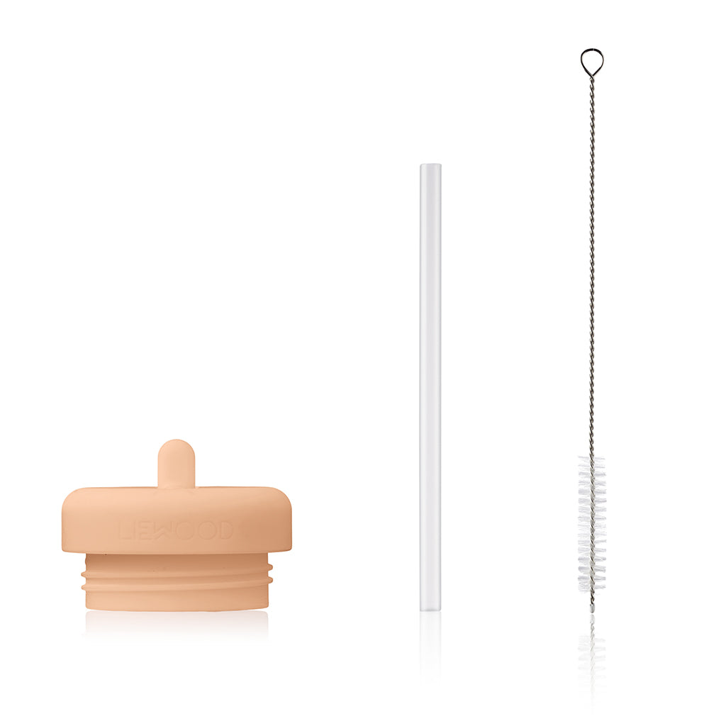 Liewood sportslokk m. sugerør og børste til Wilson sammenleggbar drikkeflaske - Tuscany rose