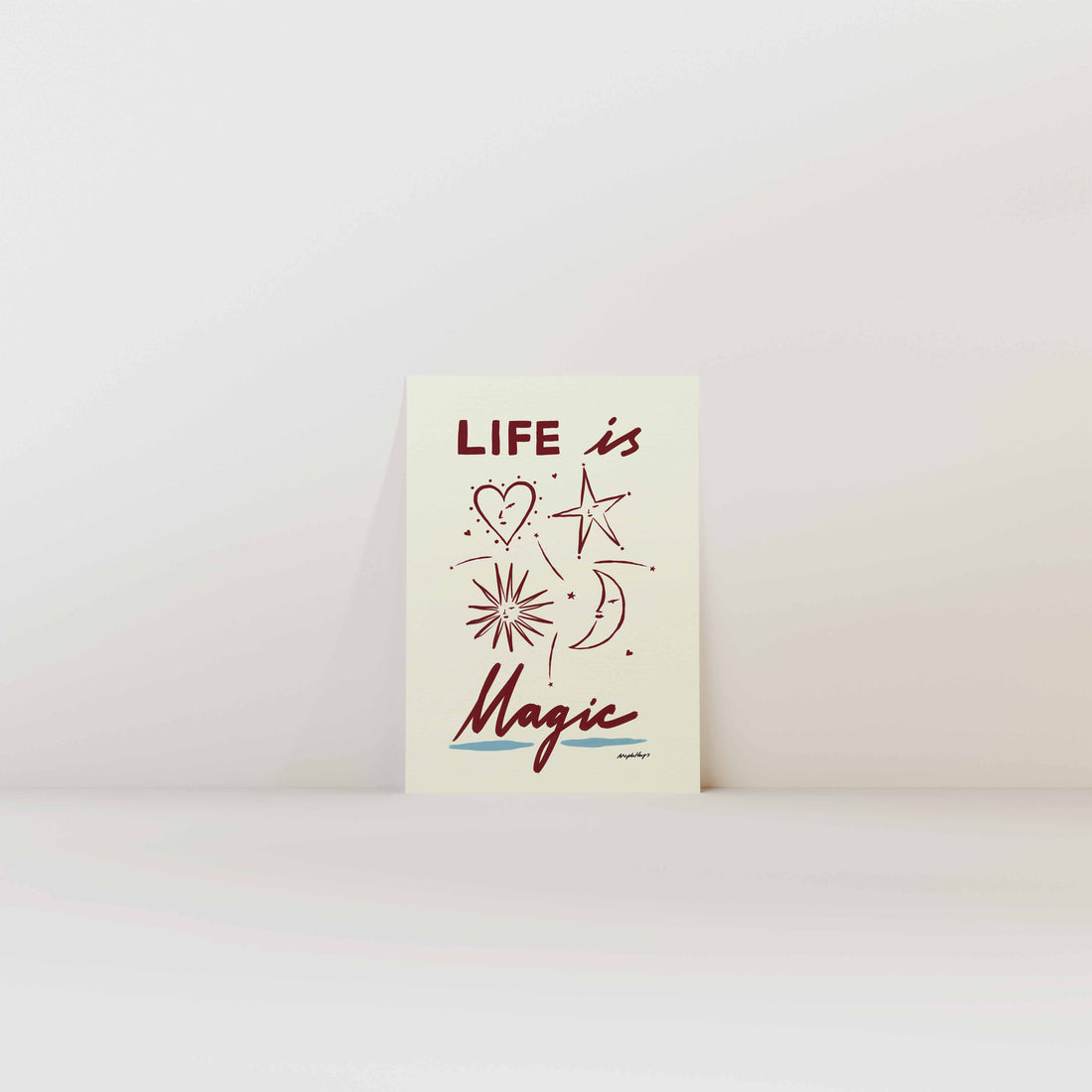 Nephthys Illustrated plakat, Life is Magic - A4