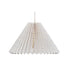 Pink Rose Loftslampe m foldet skærm i papir - 32 cm - Beige m. lyslilla prikker 