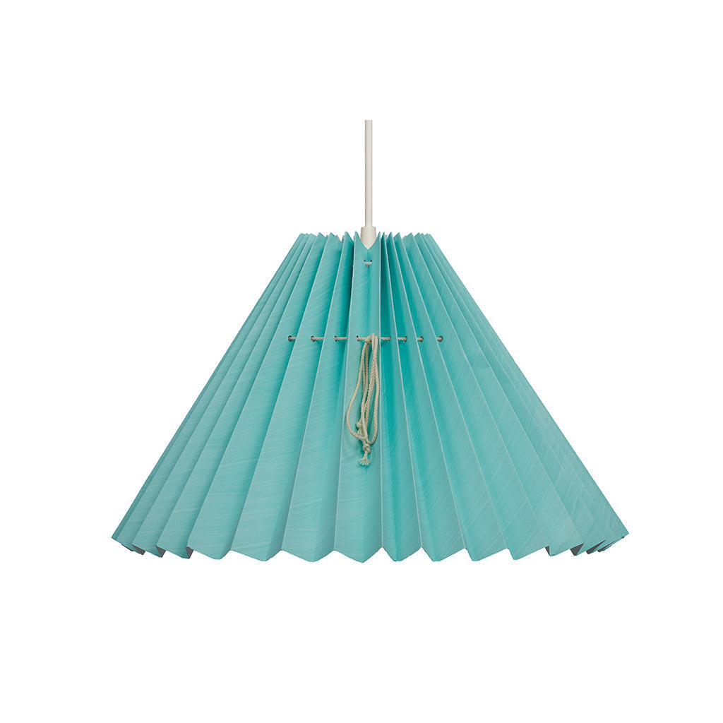 Pink Rose Taklampe med brettet skjerm i papir - 32 cm - Lys turkis