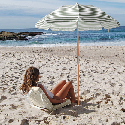 Sunnylife Luxe strandparasol, UP50+ faktor – Seagrass stripe