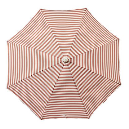 Sunnylife Luxe strandparasoll, UP50+ faktor - Tierra clay stripe