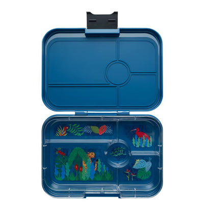 Yumbox XL matboks m. 5 rom, Tapas - Jungle/ Blue