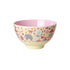 Rice Melamin skål small Fun fair print pink