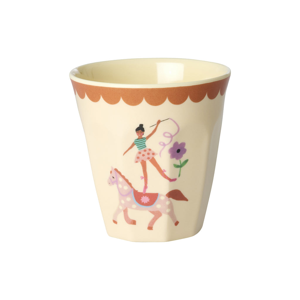 Rice melaminkopper, Fun Fair print, 6-pakning, Small - Pink