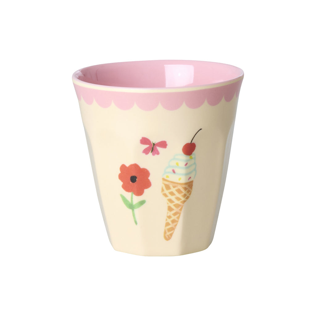 Rice melaminkopper, Fun Fair print, 6-pakning, Small - Pink