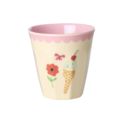 Rice melaminkopper, Fun Fair print, 6-pakning, Small - Pink