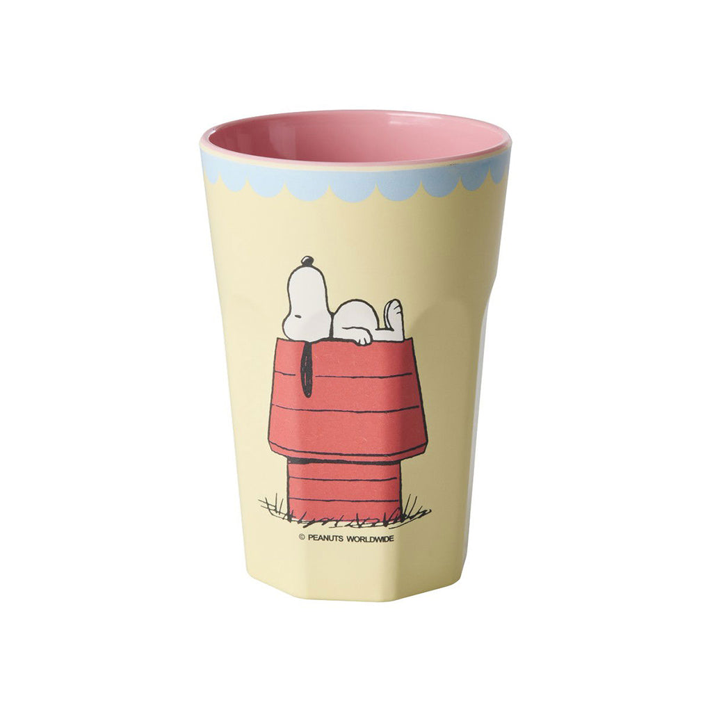 Rice melamin barnekopp, høy, Snoopy - Cream