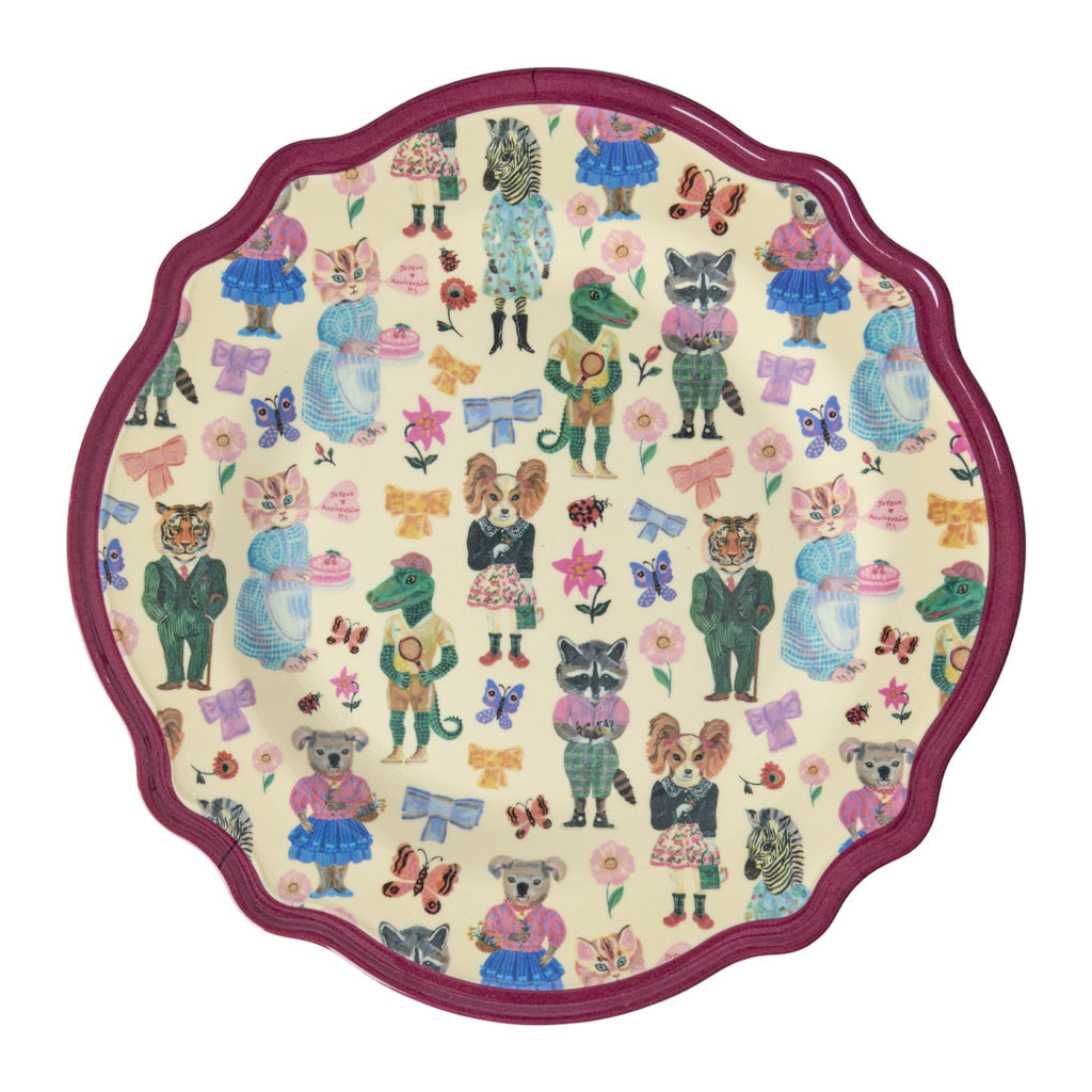 Rice melamin, Vintage middagstallerken, Bordeaux - Nathalie Lété Print