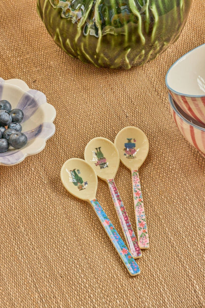 Rice melaminskje, teskje, flerfarget - Prisen er for 1 skje. - assorterte farger