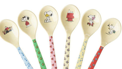 Rice melamin ske, Snoopy, 6 stk - 14.5 cm