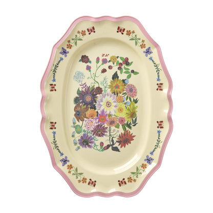 Rice melamin, Lille Vintage Serveringsfad, Pink - Nathalie Lété Print