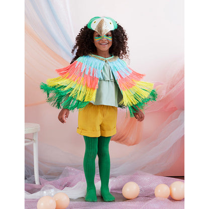 Meri Meri Dyrekostyme, papegøye kappeantrekk - str. 3-6 år