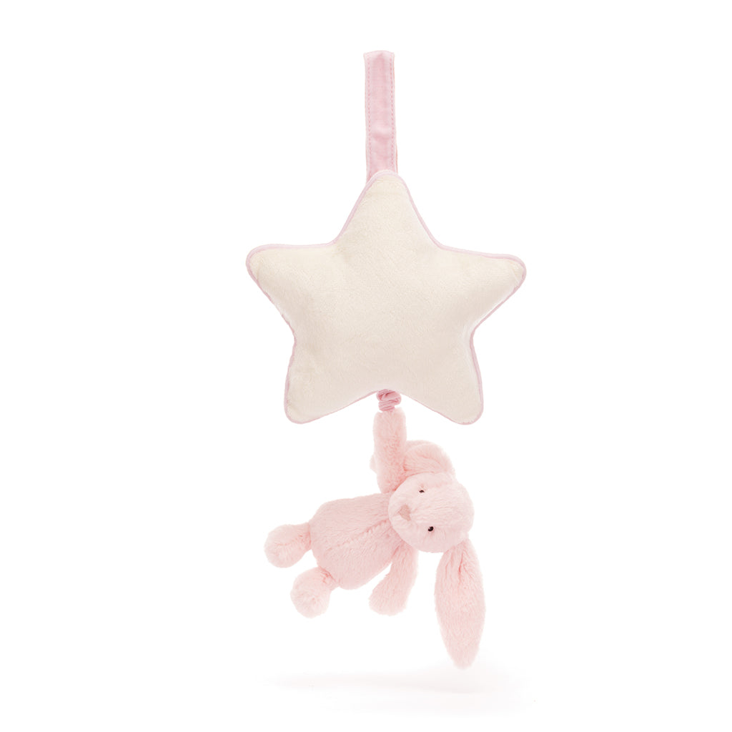 Baby Jellycat spilledåse, Bashful lyserosa kanin – 30 cm