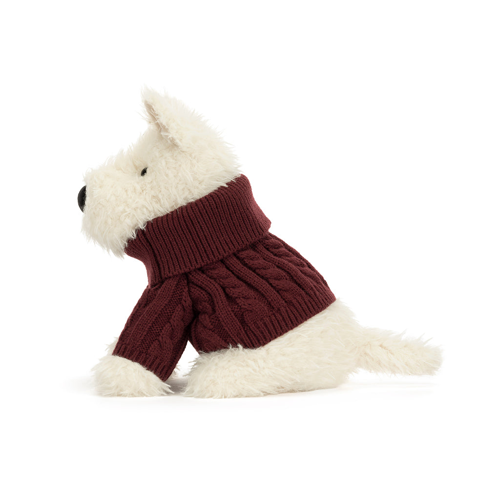 Jellycat-bamse, Munro Scottie-hund i vintergenser - 25 cm