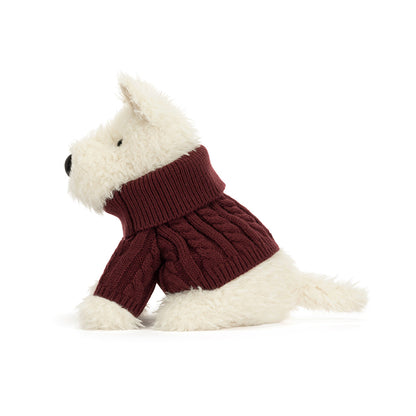 Jellycat-bamse, Munro Scottie-hund i vintergenser - 25 cm