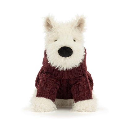 Jellycat-bamse, Munro Scottie-hund i vintergenser - 25 cm